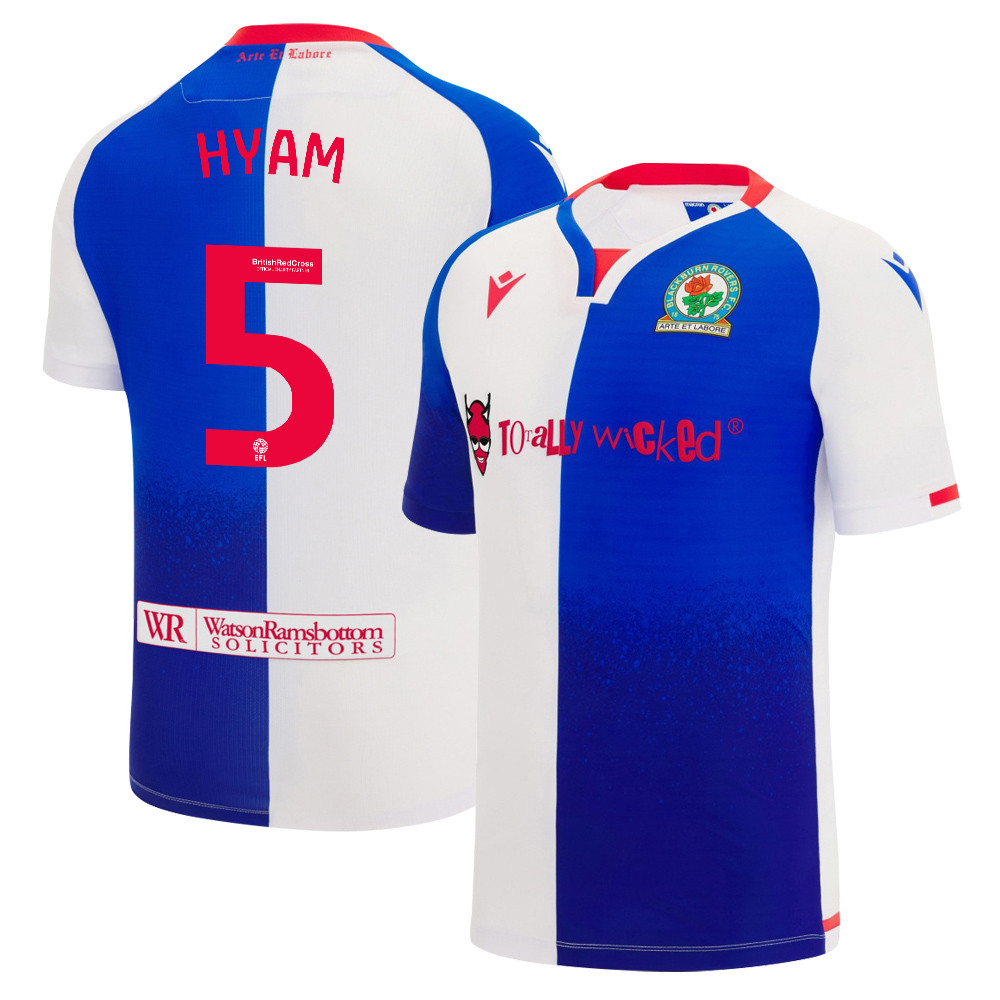 Dominic Hyam 5 Blackburn Rovers 2023/24 Home Men Jersey – White Blue