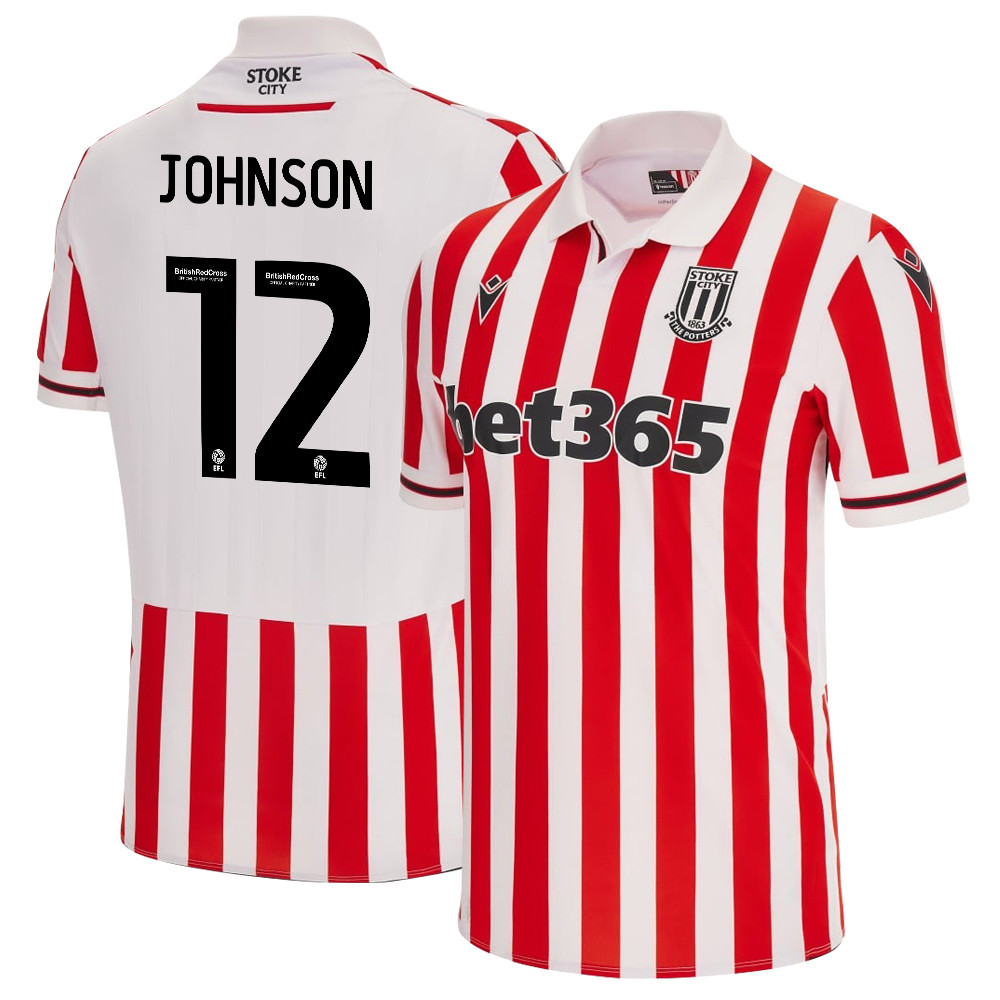 Daniel Johnson 12 Stoke City FC 2023/24 Home Men Jersey – White Red
