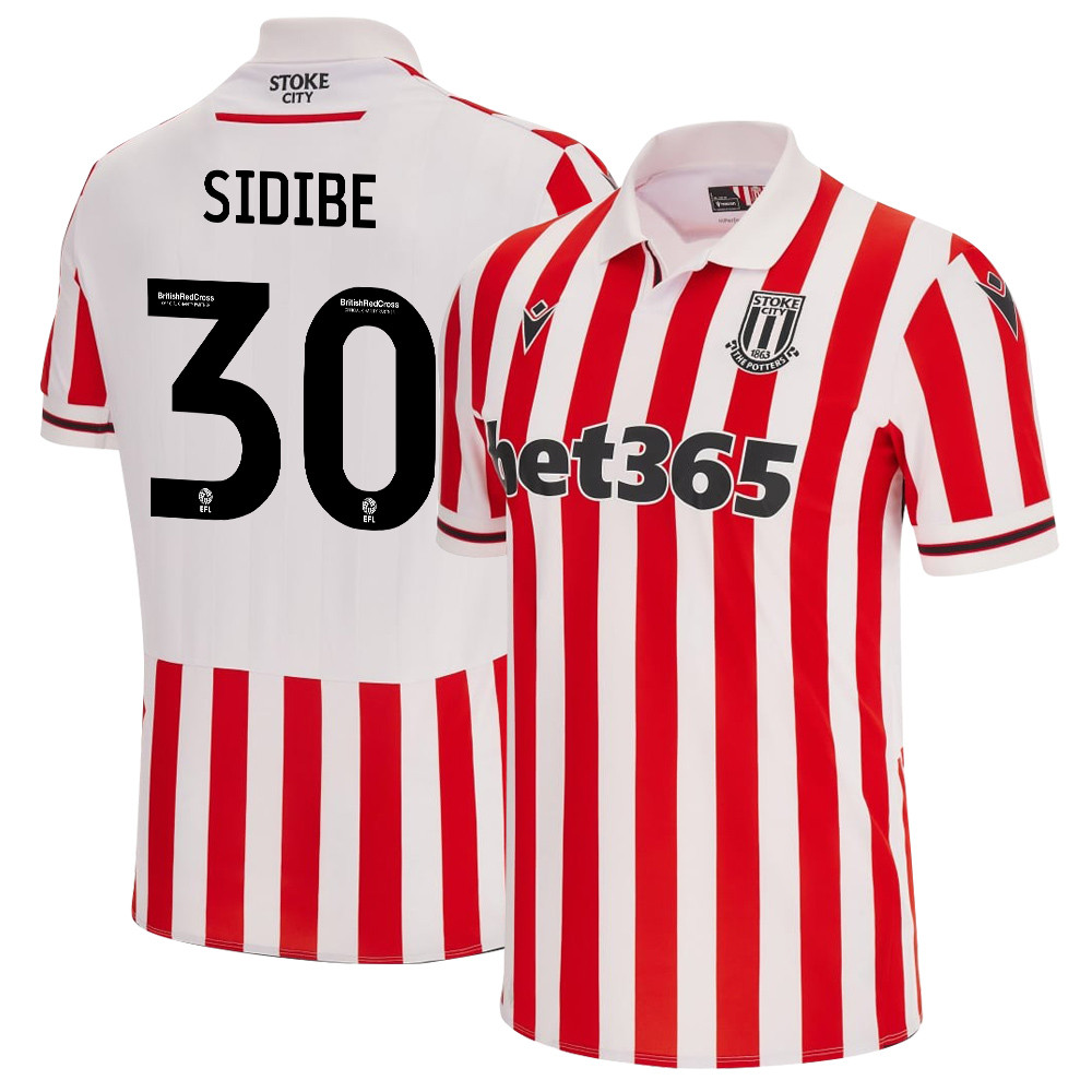 Sol Sidibe 30 Stoke City FC 2023/24 Home Men Jersey – White Red