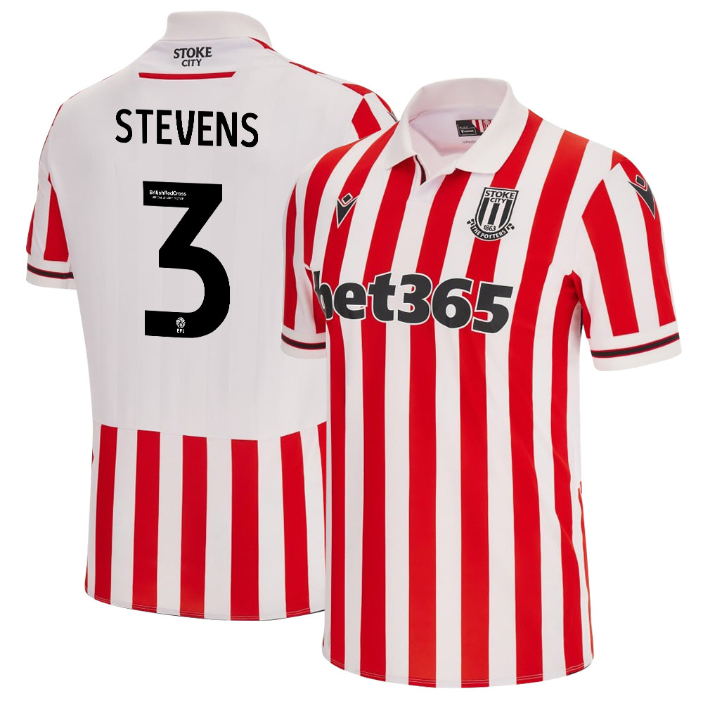 Enda Stevens 3 Stoke City FC 2023/24 Home Men Jersey – White Red