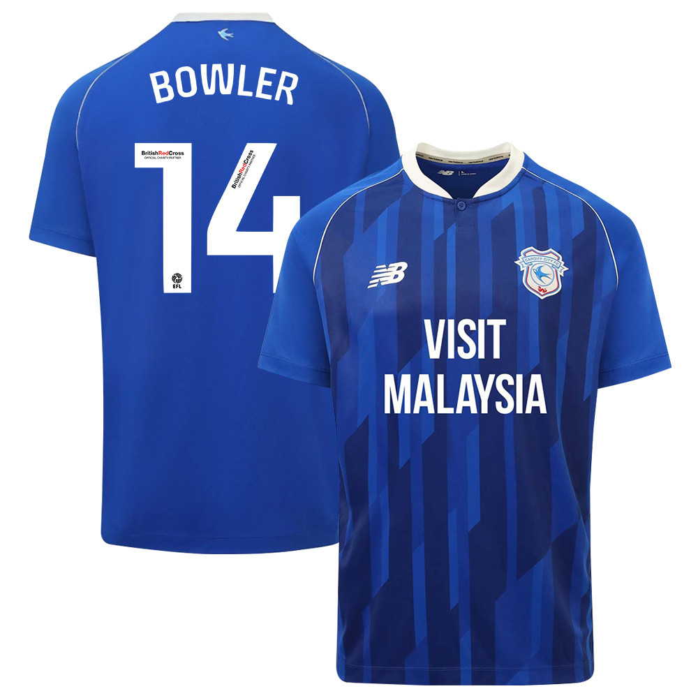 Josh Bowler 14 Cardiff City FC 2023-24 Home Men Jersey – Blue