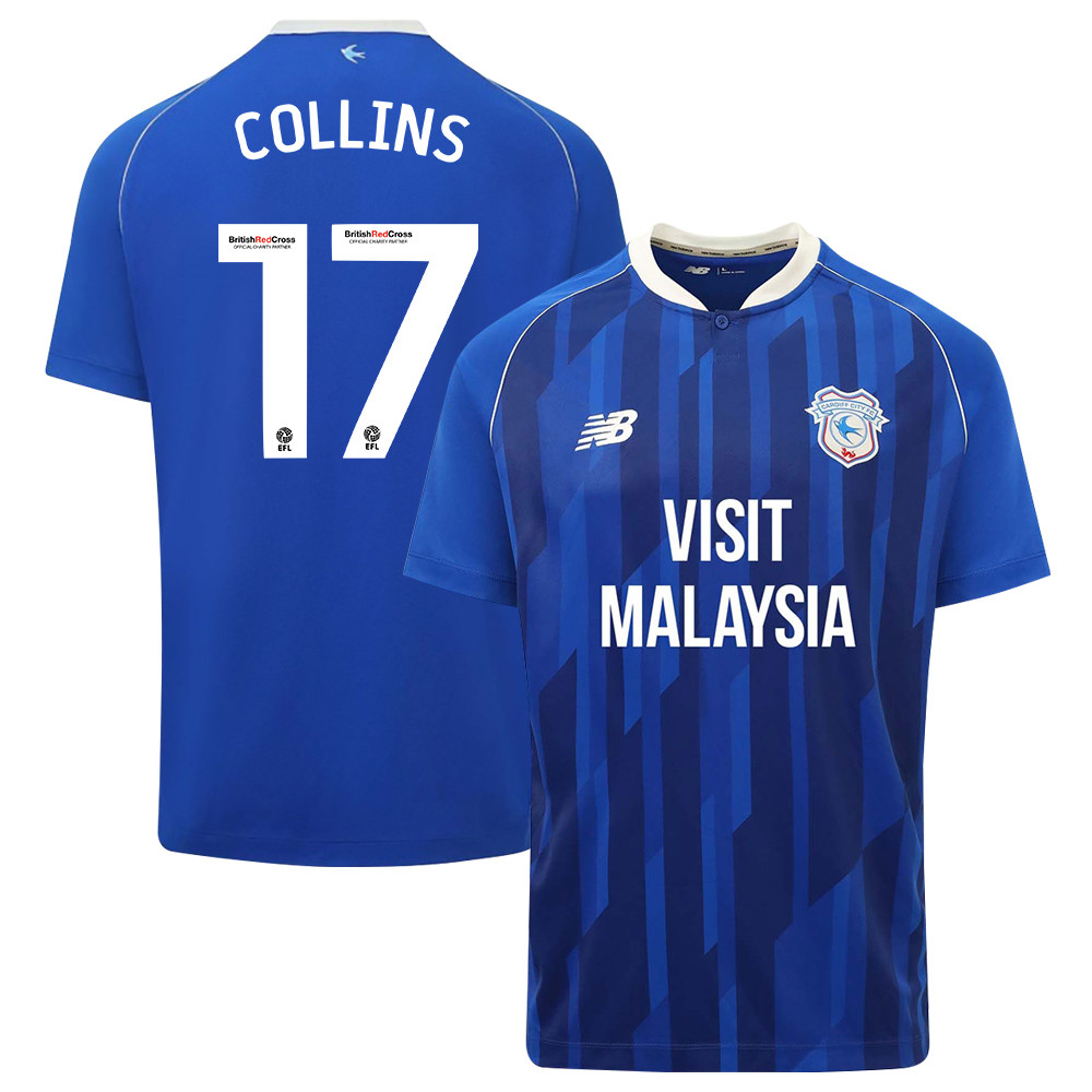 Jamilu Collins 17 Cardiff City FC 2023-24 Home Men Jersey – Blue