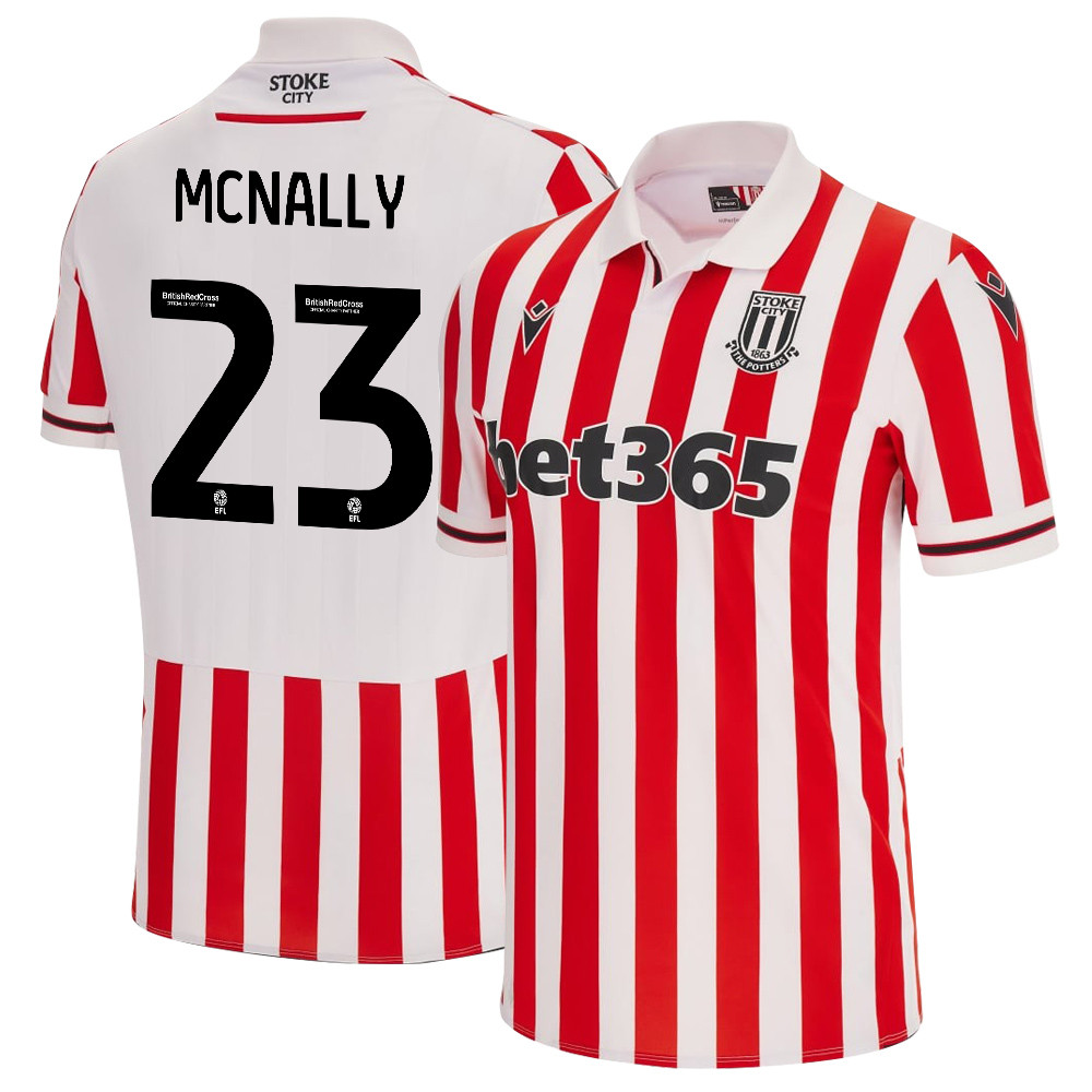 Luke McNally 23 Stoke City FC 2023/24 Home Men Jersey – White Red
