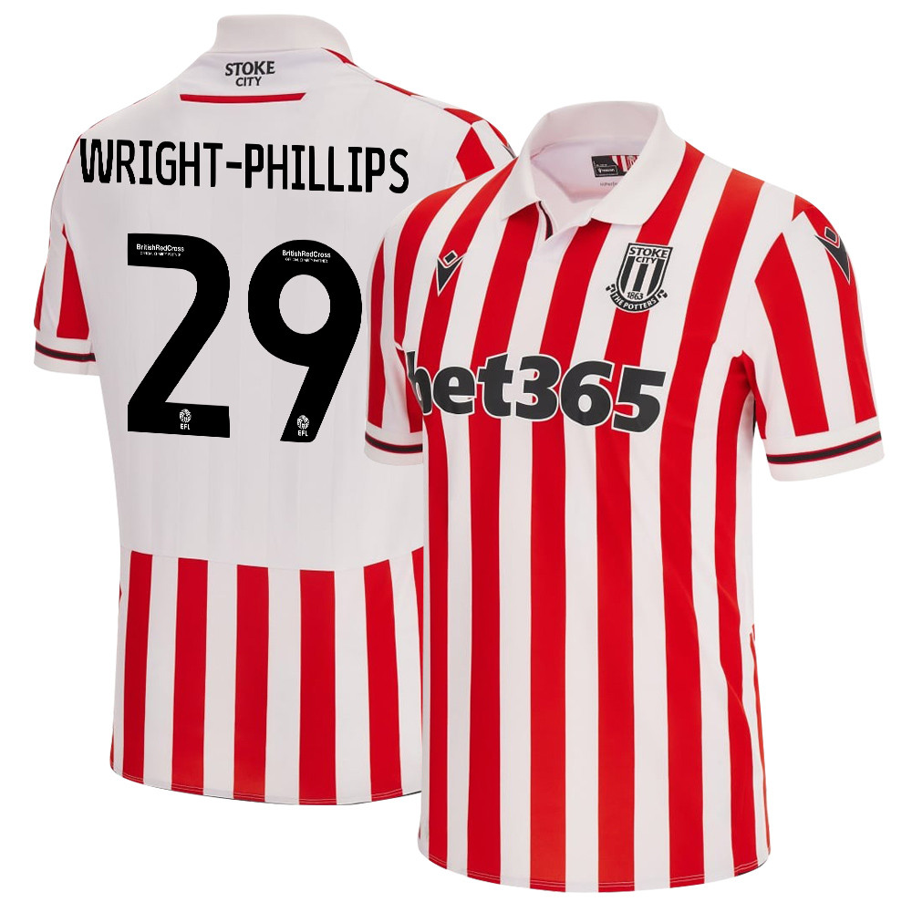 DMargio Wright-Phillips 29 Stoke City FC 2023/24 Home Men Jersey – White Red