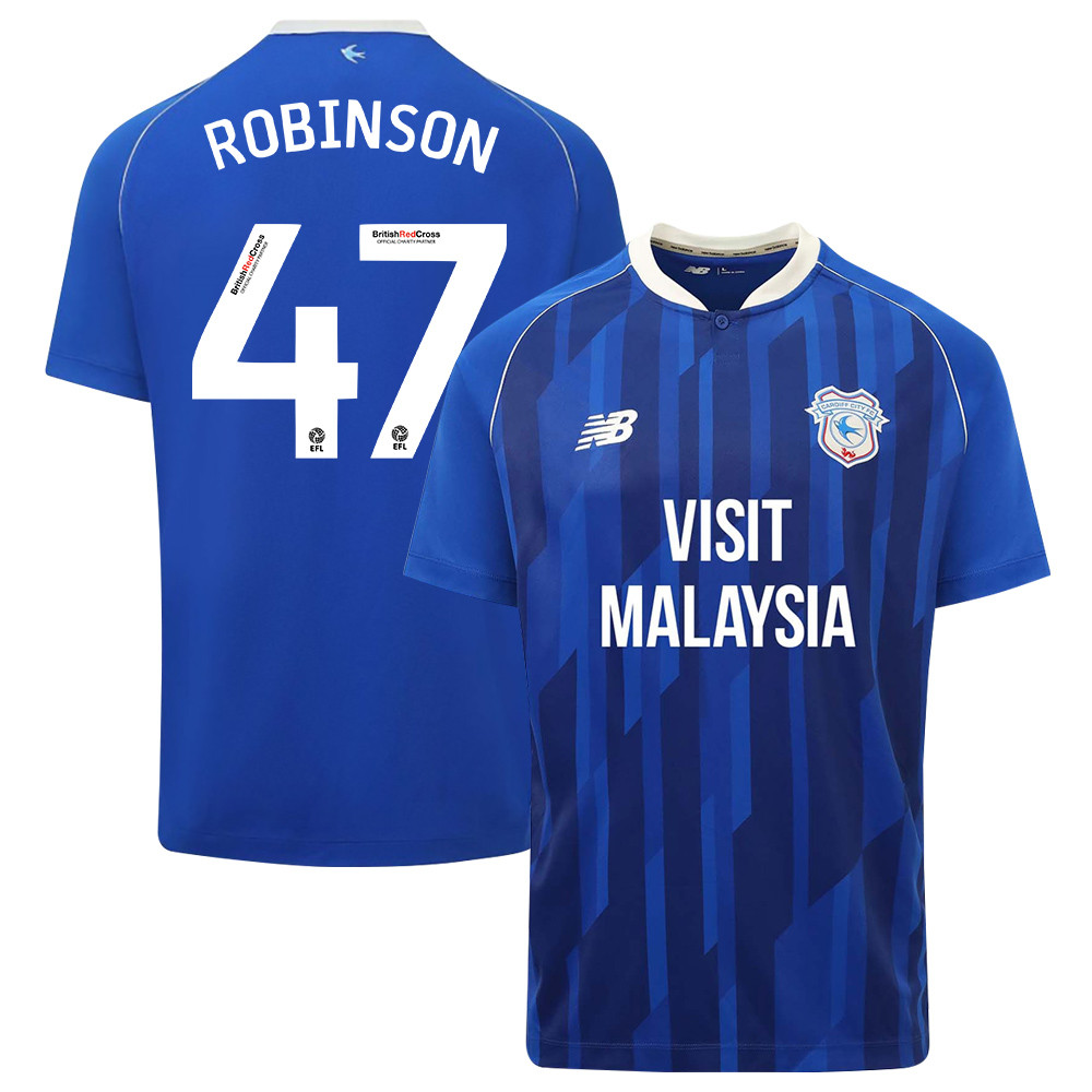 Callum Robinson 47 Cardiff City FC 2023-24 Home Men Jersey – Blue