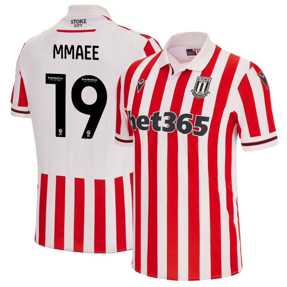 Ryan Mmaee 19 Stoke City FC 2023/24 Home Men Jersey – White Red