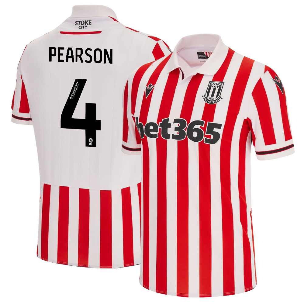 Ben Pearson 4 Stoke City FC 2023/24 Home Men Jersey – White Red