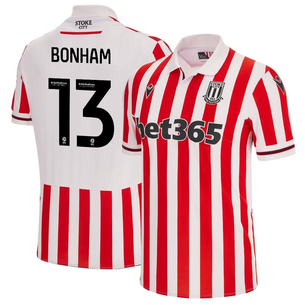 Jack Bonham 13 Stoke City FC 2023/24 Home Men Jersey – White Red