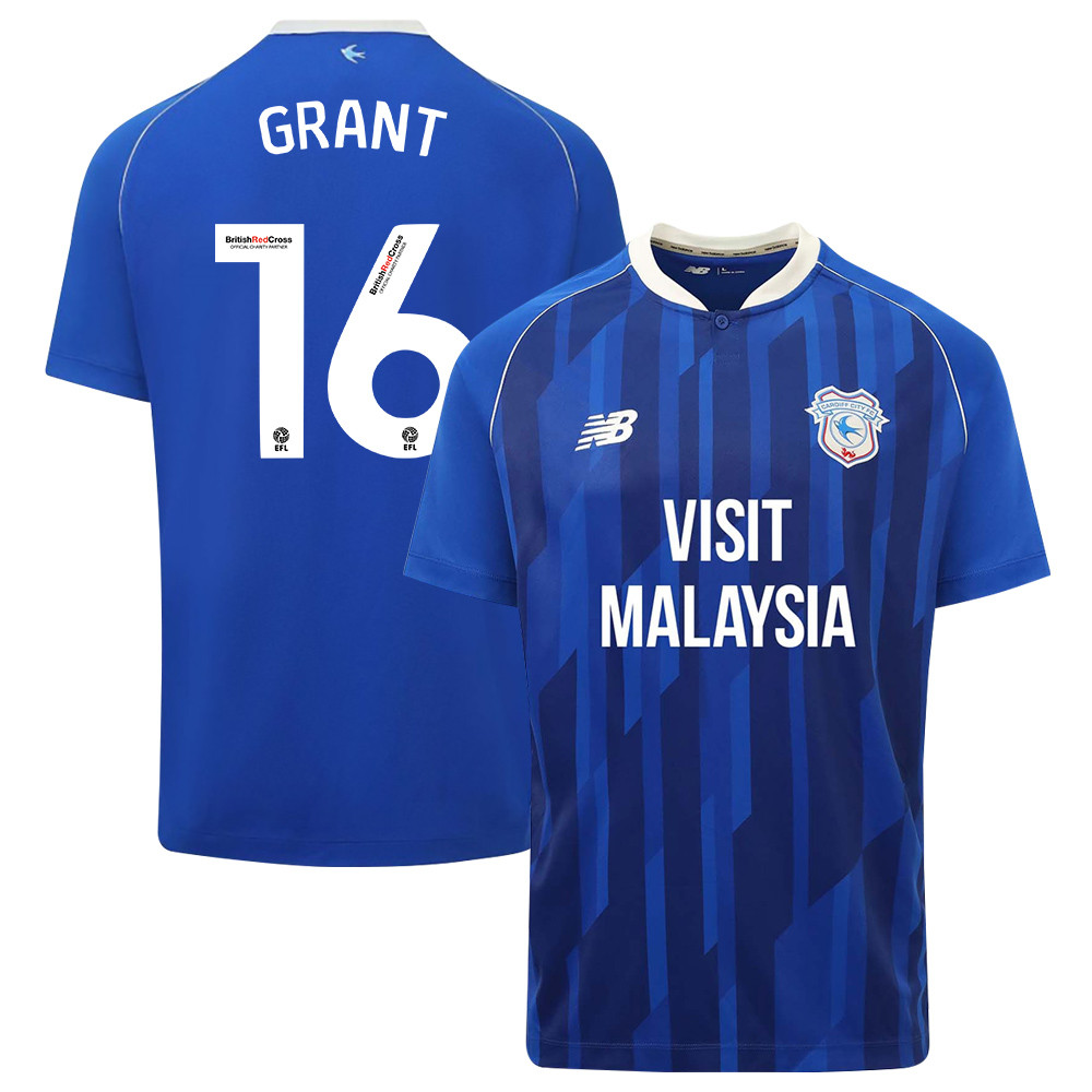 Karlan Grant 16 Cardiff City FC 2023-24 Home Men Jersey – Blue