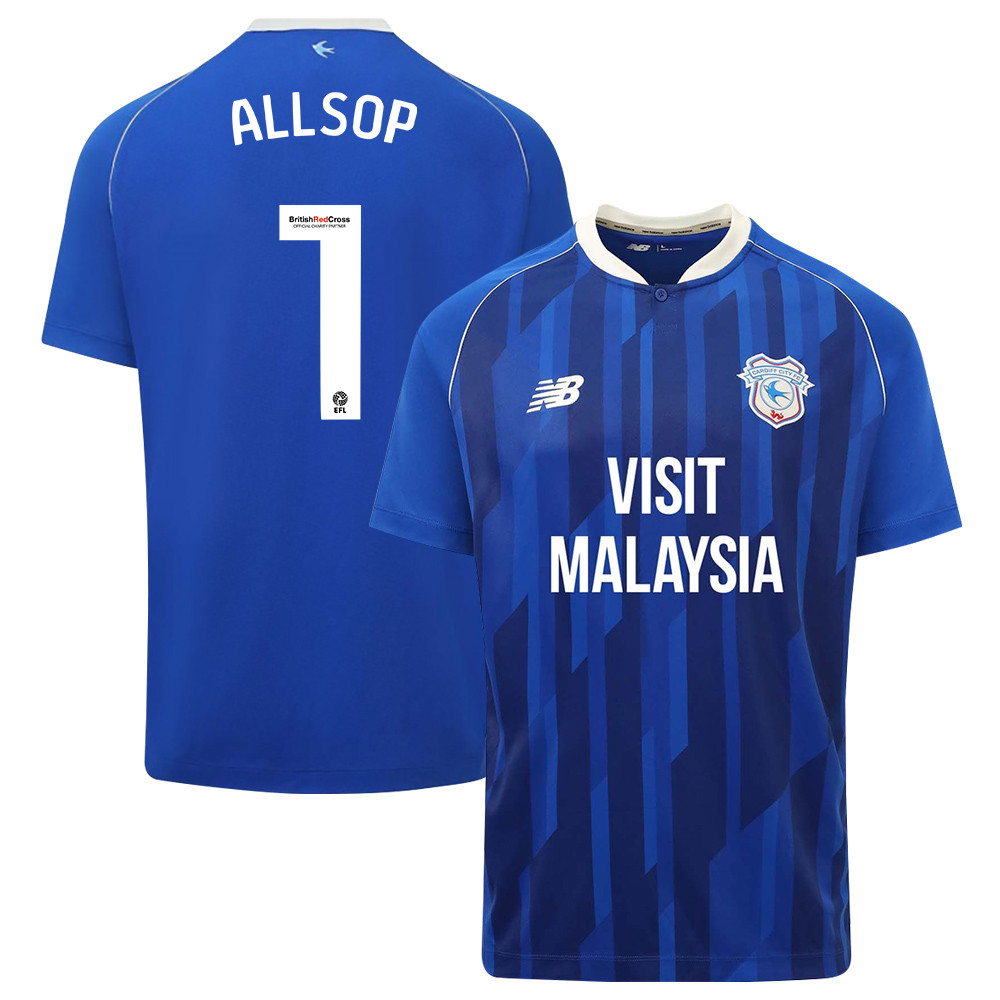 Ryan Allsop 1 Cardiff City FC 2023-24 Home Men Jersey – Blue