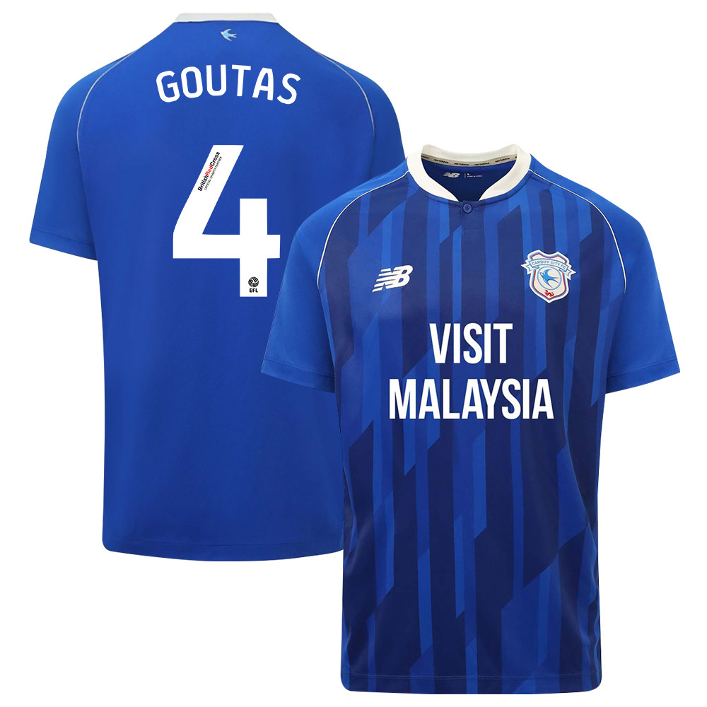Dimitrios Goutas 4 Cardiff City FC 2023-24 Home Men Jersey – Blue