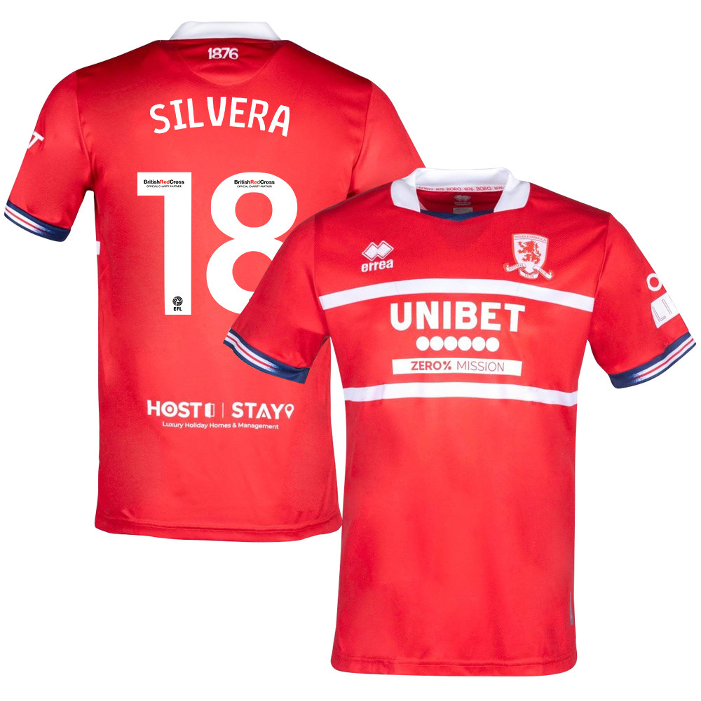 Sammy Silvera 18 Middlesbrough FC 2023-24 Home Men Jersey – Red