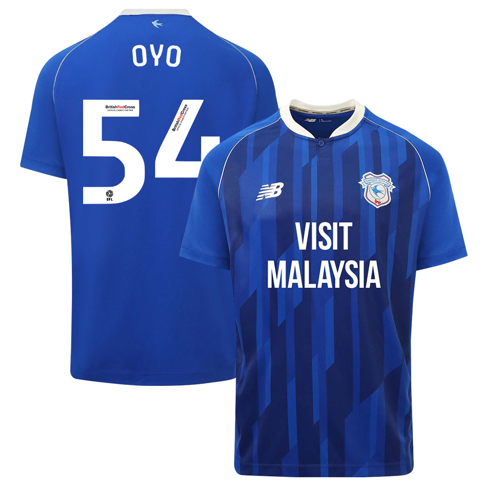 Sheyi Oyo 54 Cardiff City FC 2023-24 Home Men Jersey – Blue