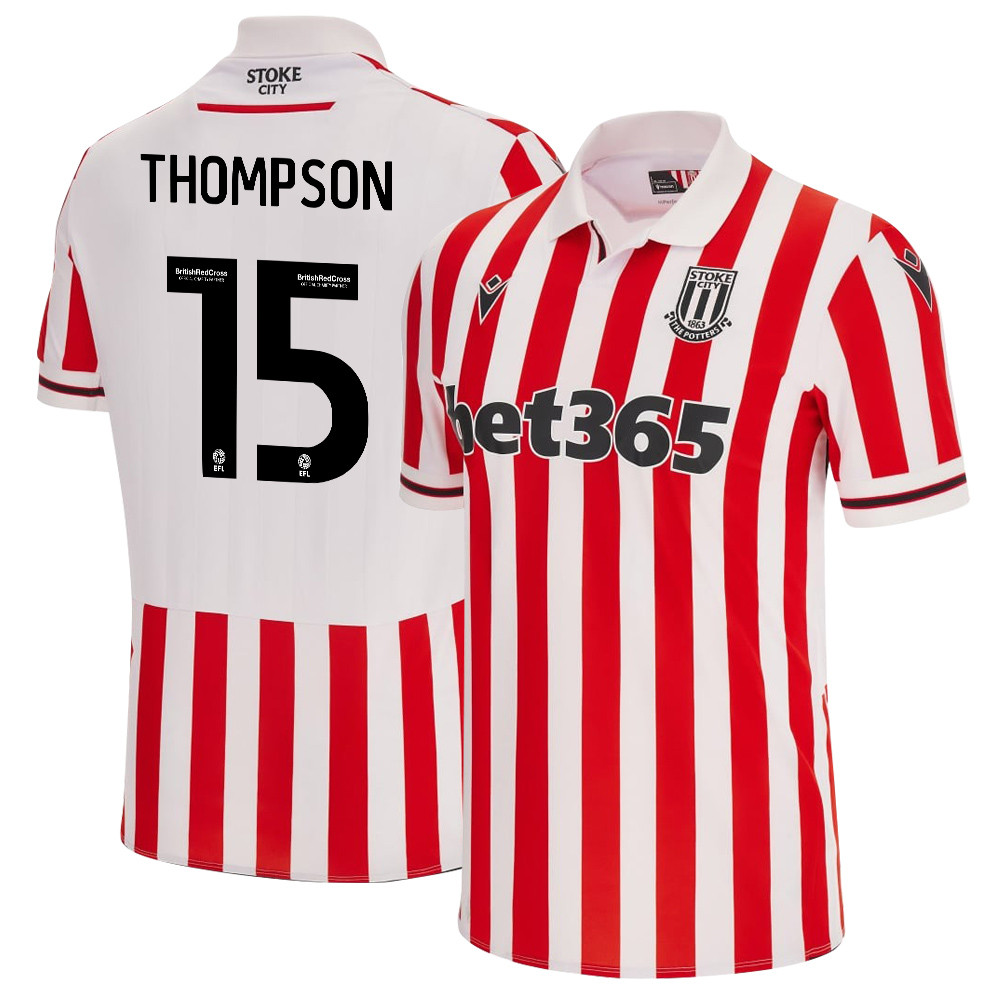Jordan Thompson 15 Stoke City FC 2023/24 Home Men Jersey – White Red