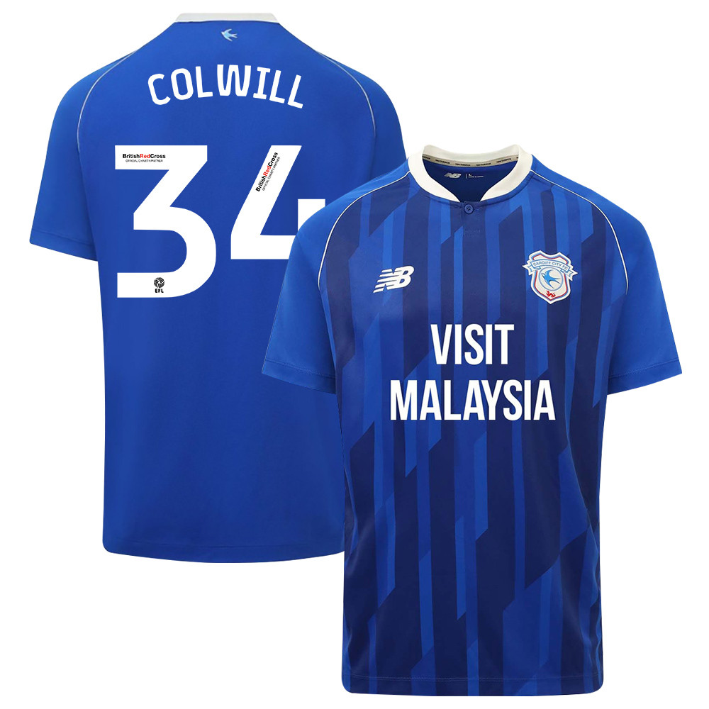 Joel Colwill 34 Cardiff City FC 2023-24 Home Men Jersey – Blue