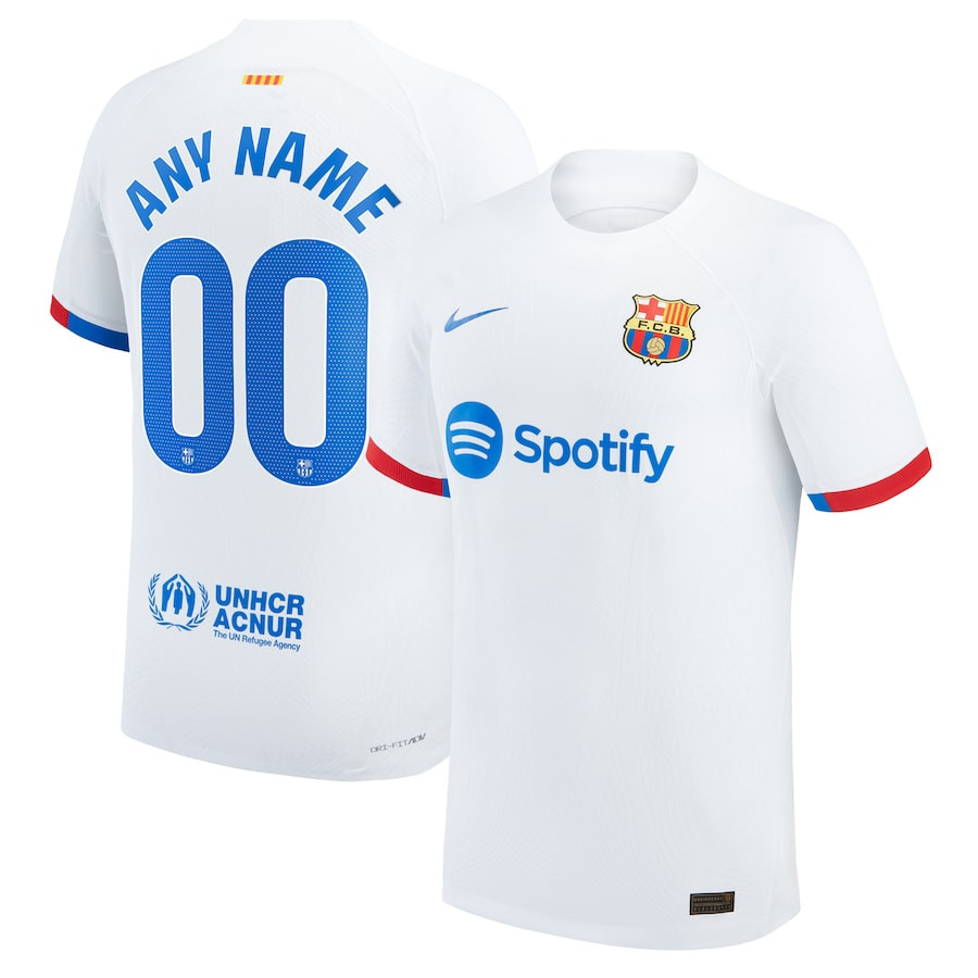 Barcelona 2023/24 Away Custom Men Jersey – White