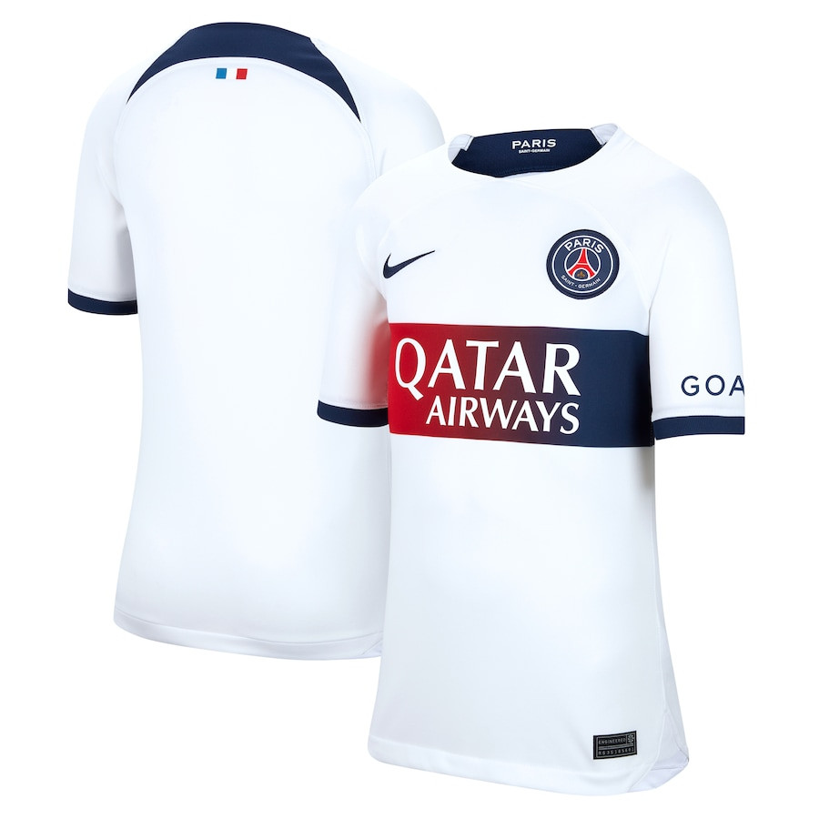 Paris Saint-Germain 2023/24 Away Youth Jersey – White
