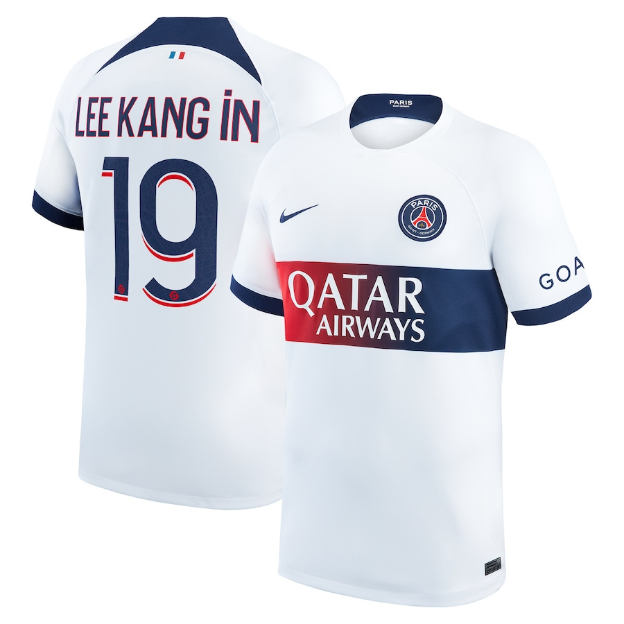 Lee Kang In 19 Paris Saint-Germain 2023/24 Away Men Jersey – White