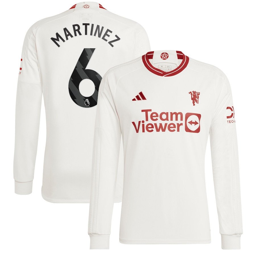 Lisandro Martnez 6 Manchester United 2023/24 Third Long Sleeve Player Jersey – White