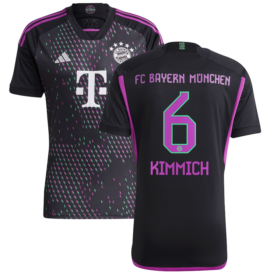 Joshua Kimmich 6 Bayern Munich 2023/24 Away Men Jersey – Black