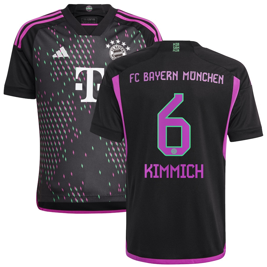Joshua Kimmich 6 Bayern Munich 2023/24 Away Youth Jersey – Black