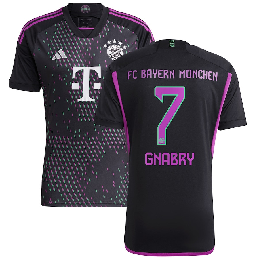 Serge Gnabry 7 Bayern Munich 2023/24 Away Men Jersey – Black