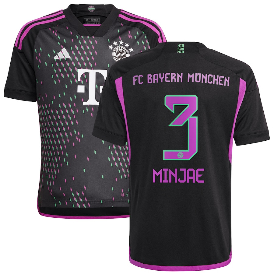 Kim Min-jae 3 Bayern Munich 2023/24 Away Youth Jersey – Black
