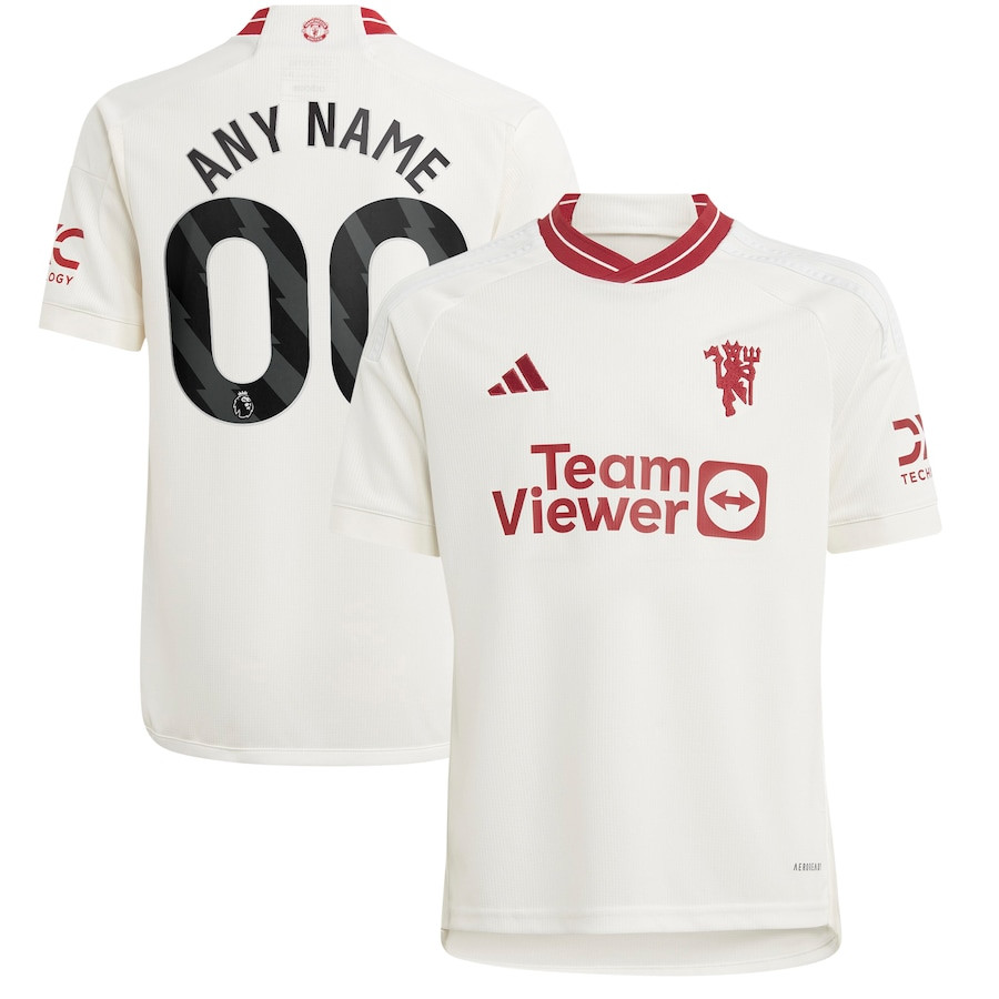 Manchester United Youth 2023/24 Third Custom Jersey – White