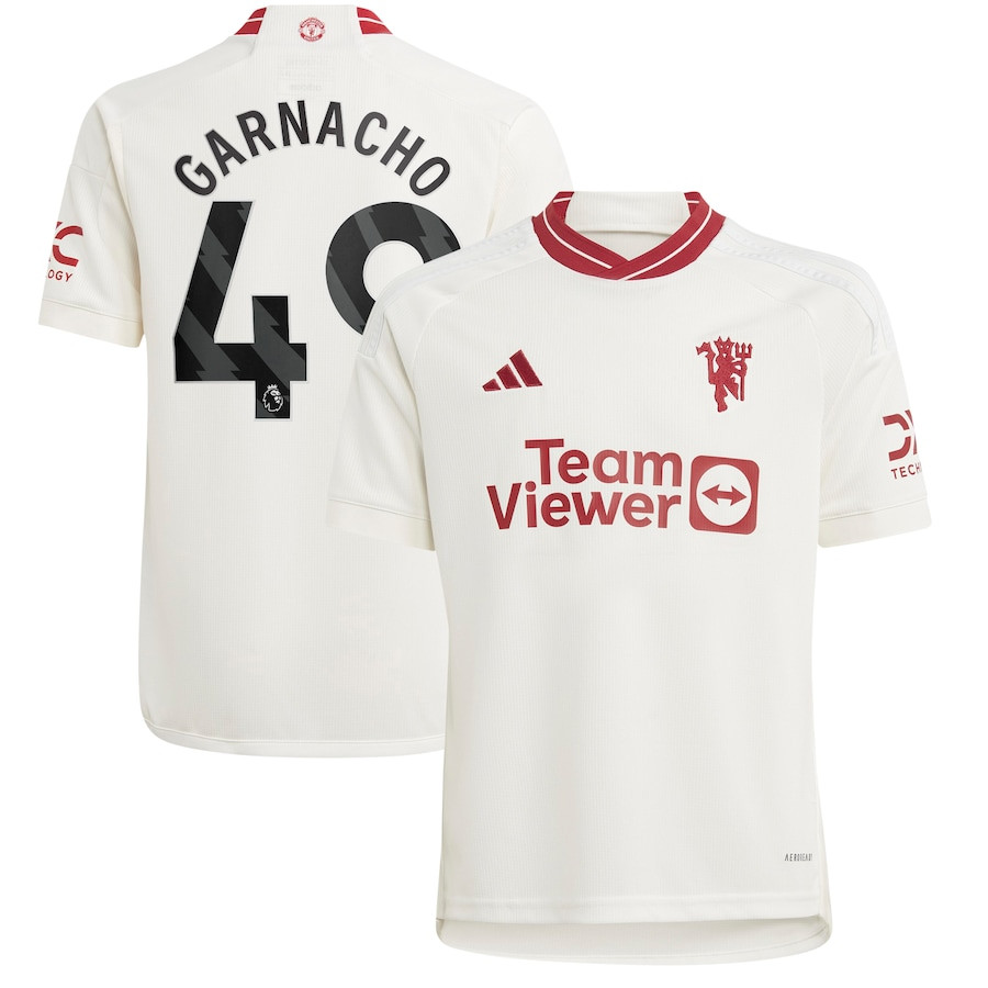 Alejandro Garnacho 49 Manchester United Youth 2023/24 Third Player Jersey – White