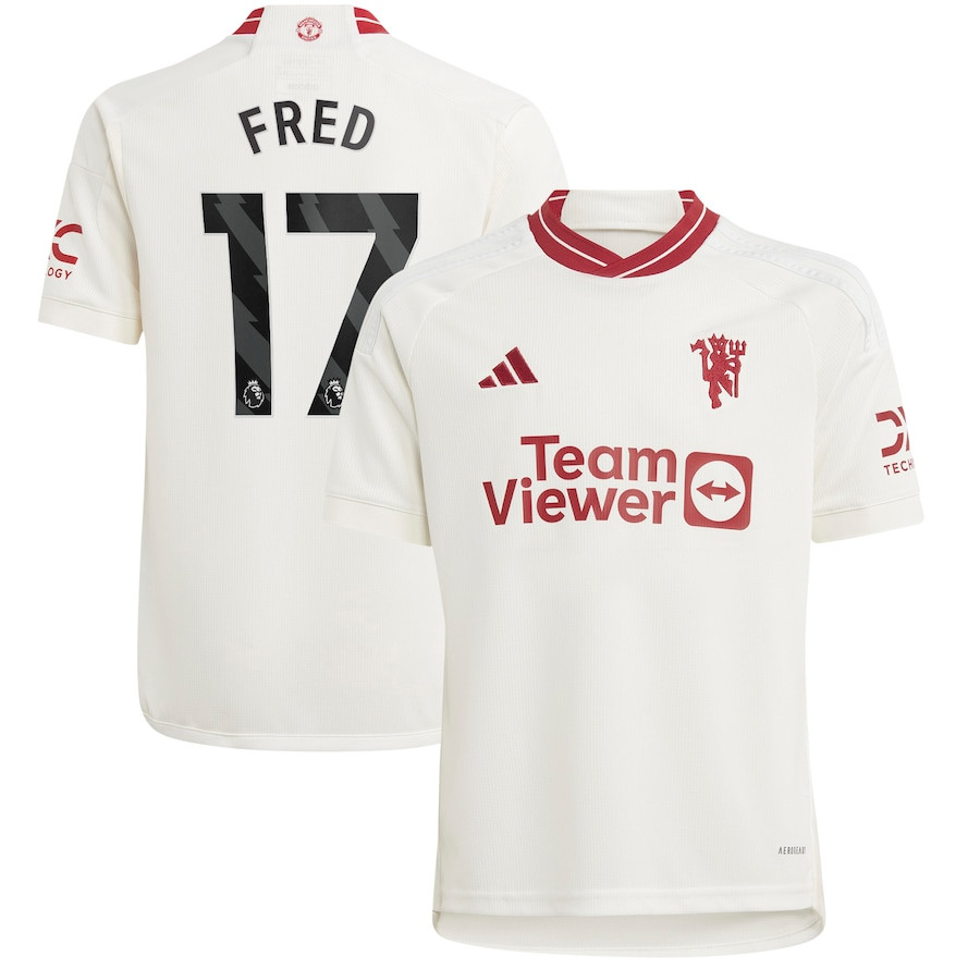 Fred 17 Manchester United Youth 2023/24 Third Player Jersey – White