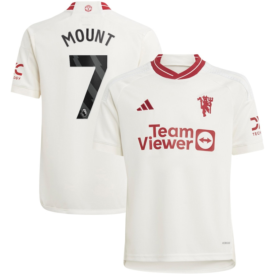 Mason Mount 7 Manchester United Youth 2023/24 Third Player Jersey – White