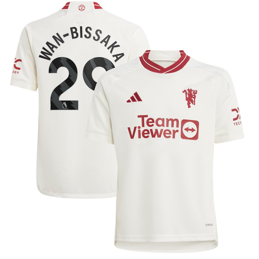 Aaron Wan-Bissaka 29 Manchester United Youth 2023/24 Third Player Jersey – White