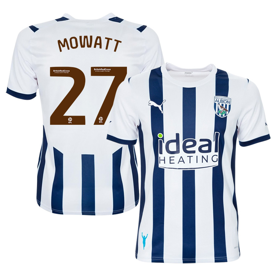 Alex Mowatt 27 West Bromwich Albion FC 2023/24 Home Men Jersey – White