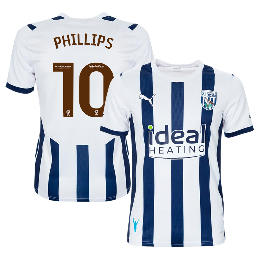 Matthew Phillips 10 West Bromwich Albion FC 2023/24 Home Men Jersey – White