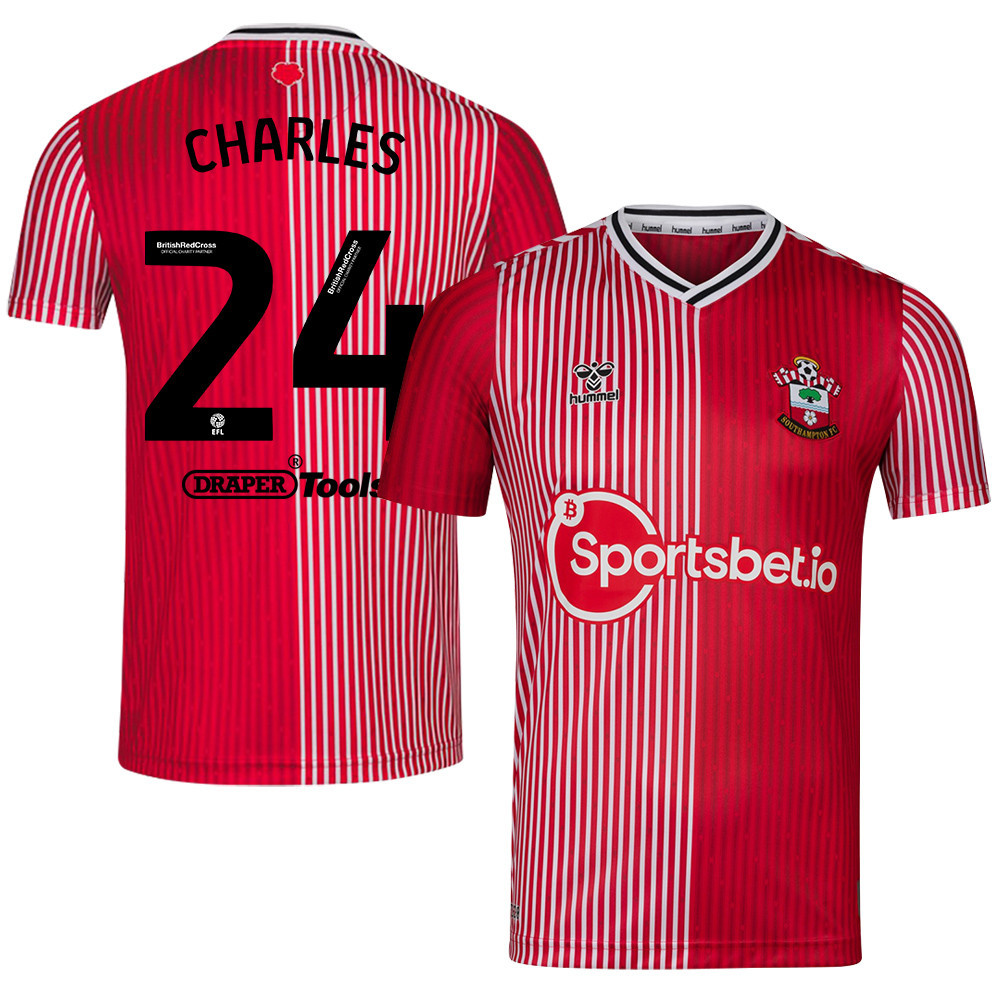 Shea Charles 24 Southampton FC 2023/24 Home Men Jersey – Red