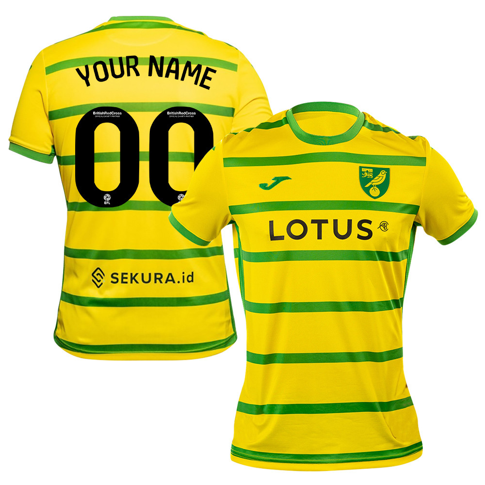 Norwich City FC 2023-24 Home Custom Men Jersey – Yellow