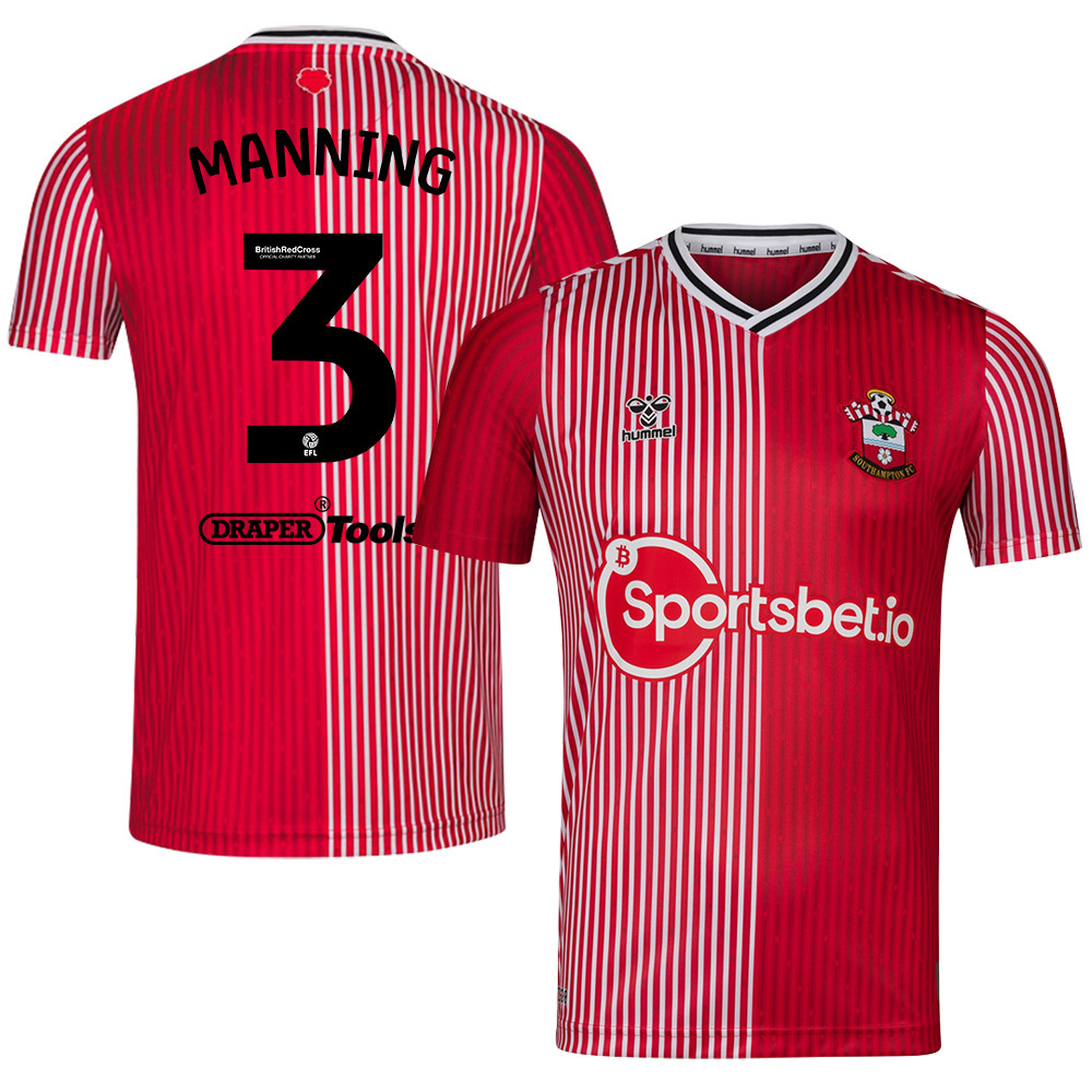 Ryan Manning 3 Southampton FC 2023/24 Home Men Jersey – Red