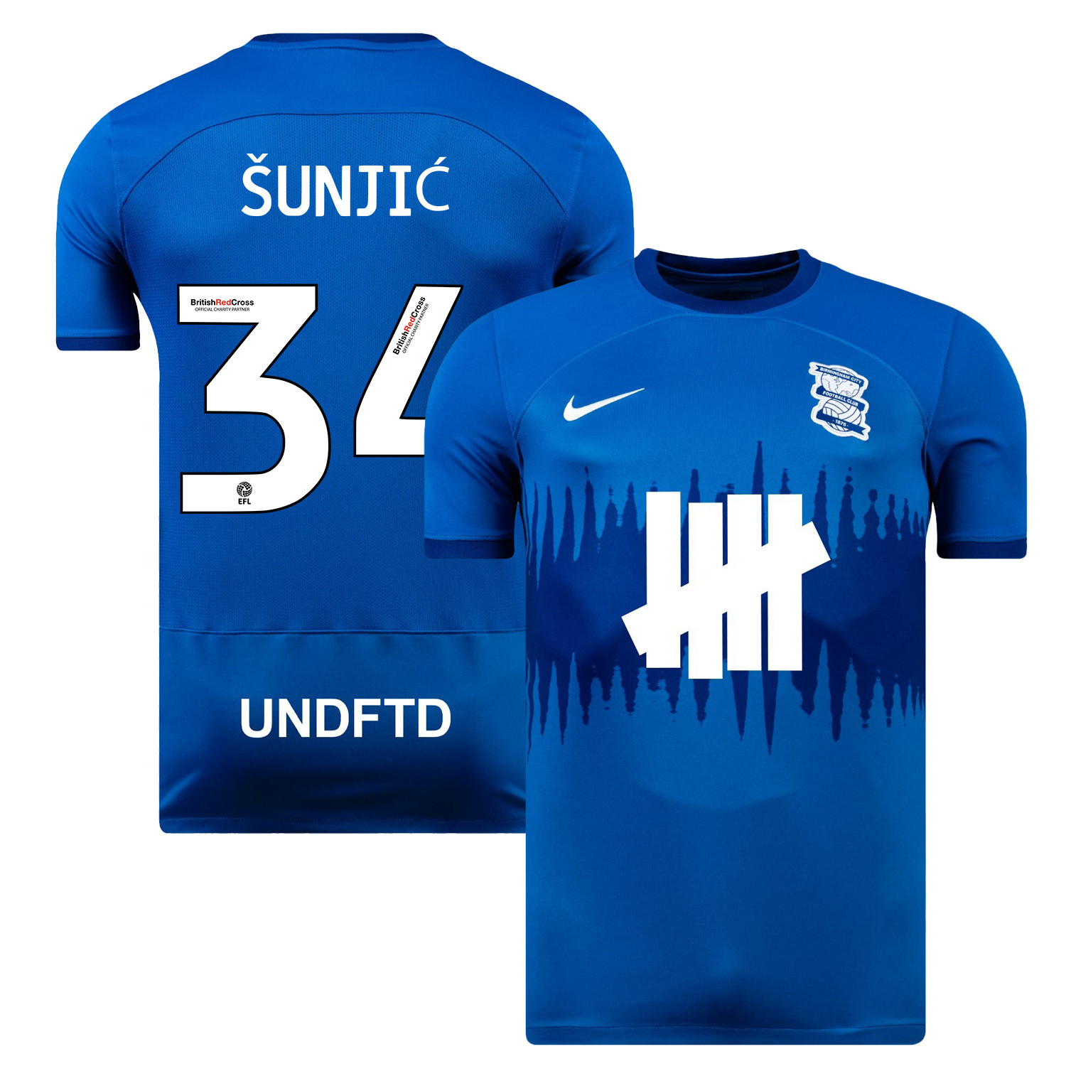 Ivan unjic 34 Birmingham City 2023/24 Home Men Jersey – Blue