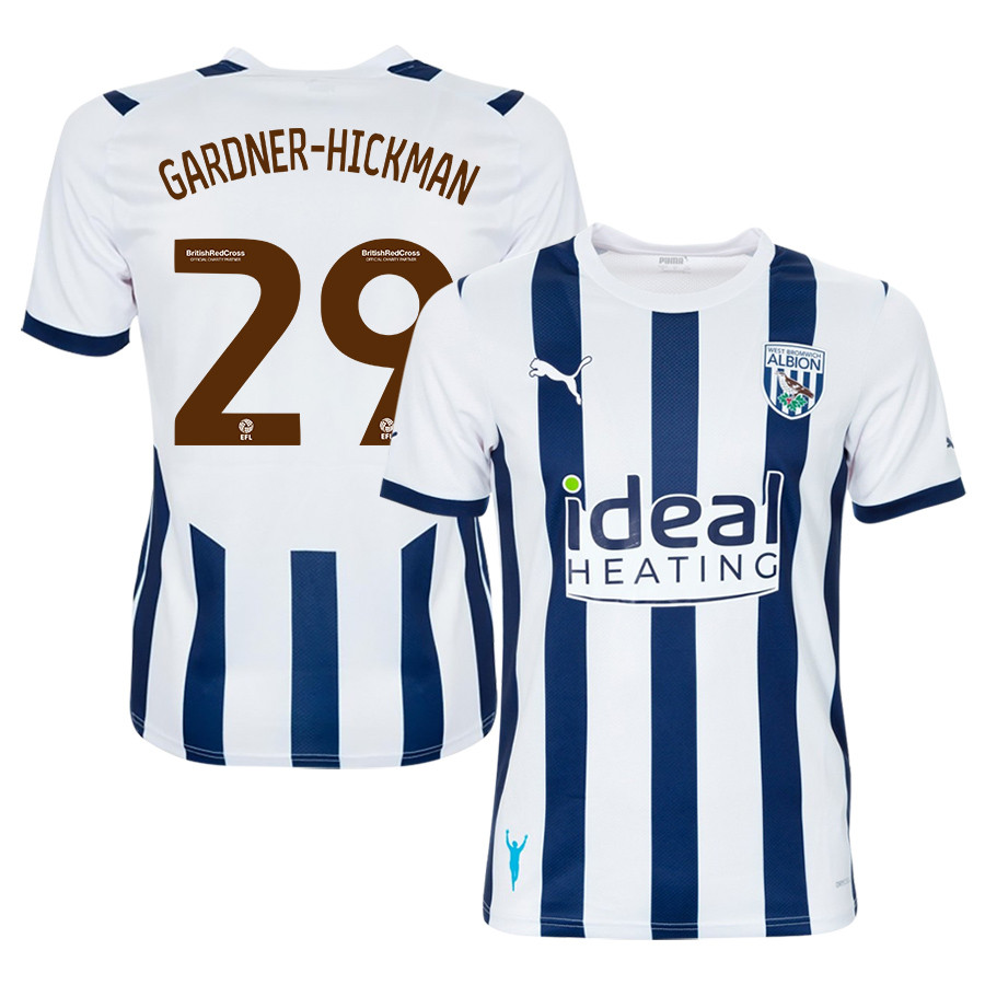 Taylor Gardner-Hickman 29 West Bromwich Albion FC 2023/24 Home Men Jersey – White