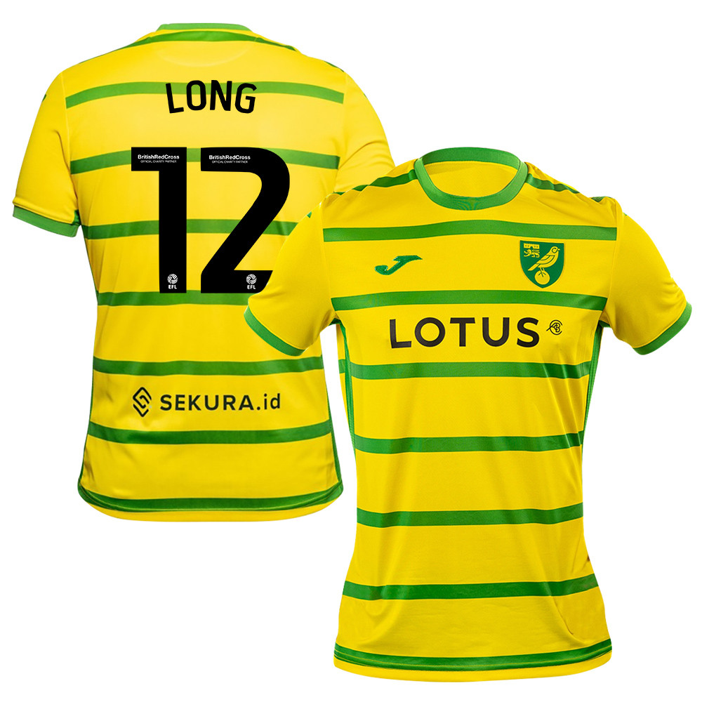 George Long 12 Norwich City 2023/24 Home Men Jersey – Yellow