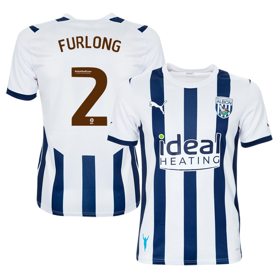 Darnell Furlong 2 West Bromwich Albion FC 2023/24 Home Men Jersey – White