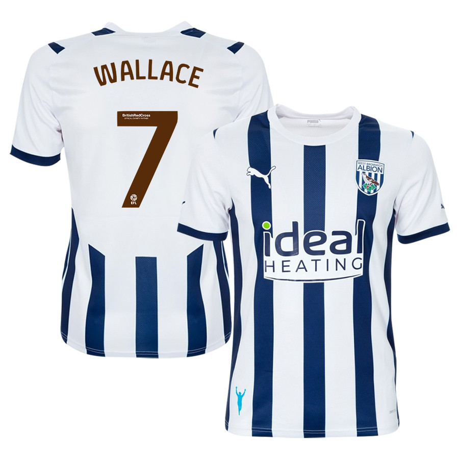 Jed Wallace 7 West Bromwich Albion FC 2023/24 Home Men Jersey – White