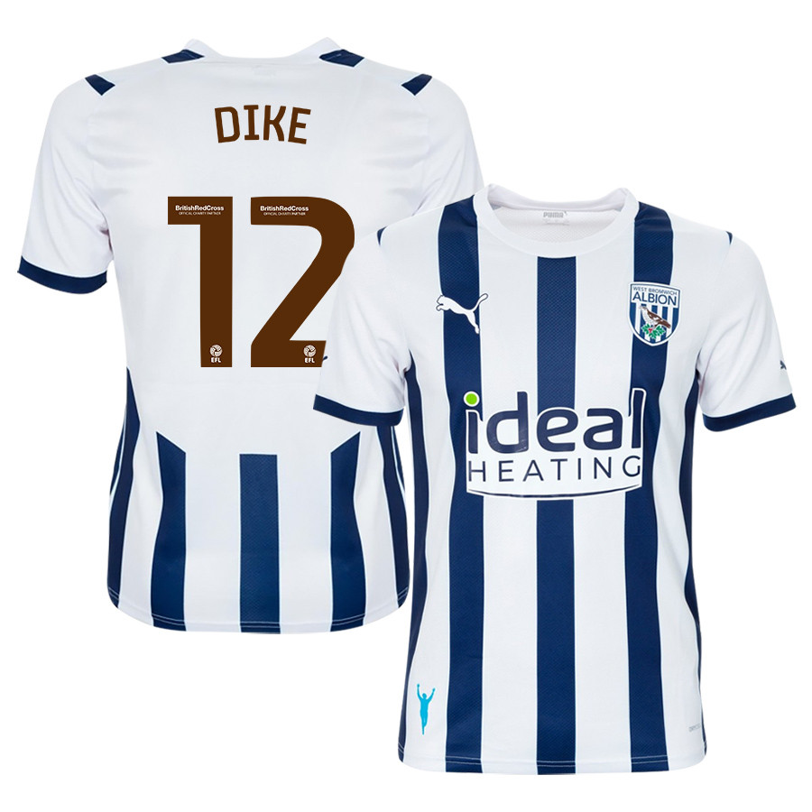 Daryl Dike 12 West Bromwich Albion FC 2023/24 Home Men Jersey – White