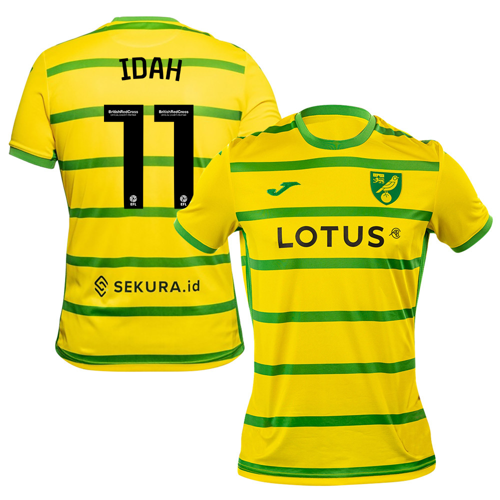 Adam Idah 11 Norwich City 2023/24 Home Men Jersey – Yellow
