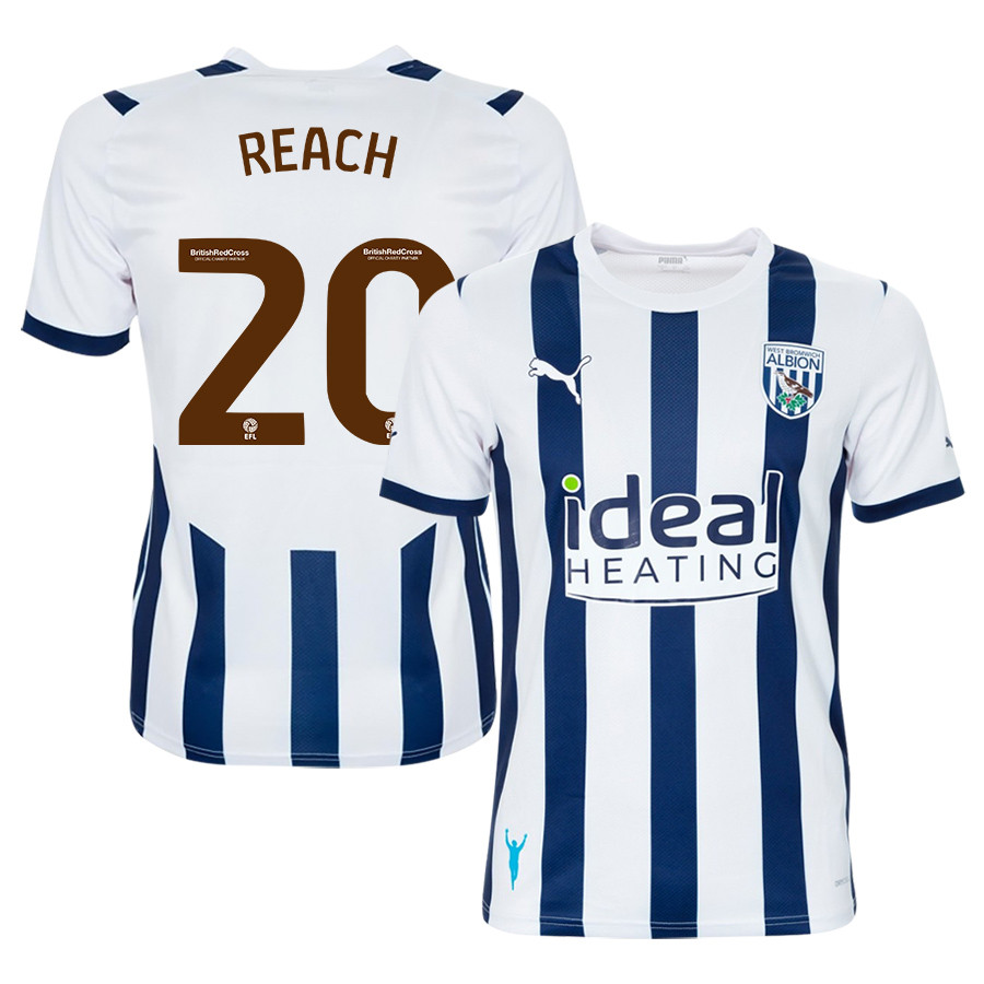 Adam Reach 20 West Bromwich Albion FC 2023/24 Home Men Jersey – White