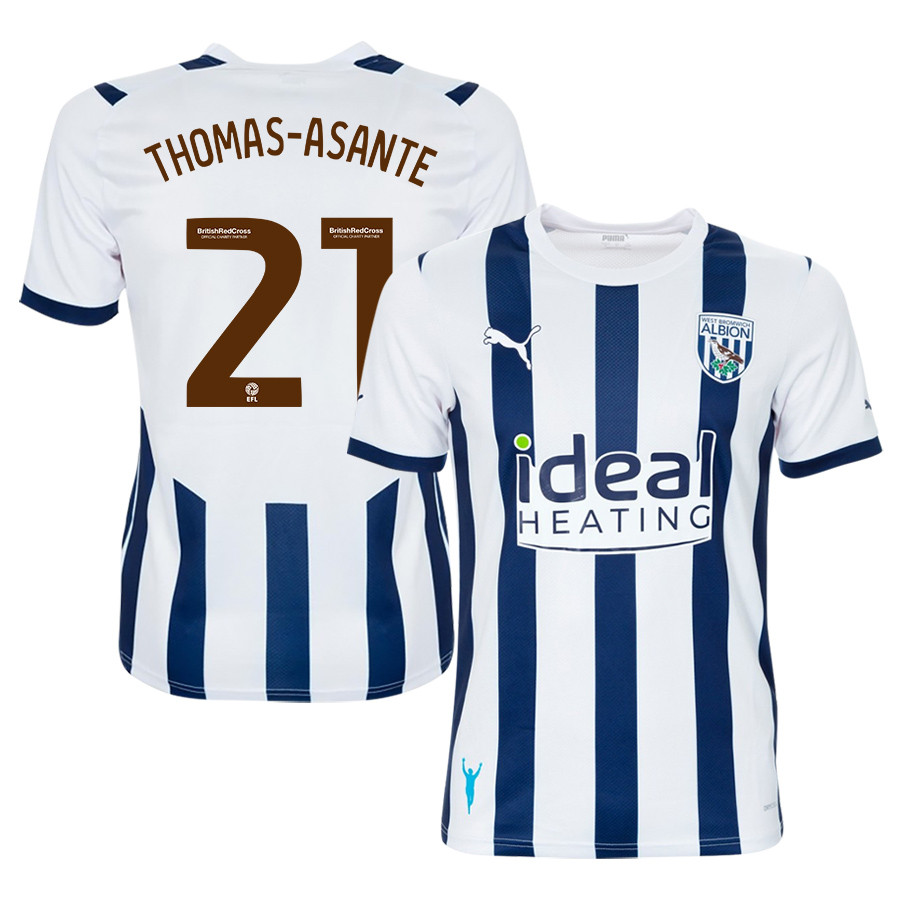 Brandon Thomas-Asante 21 West Bromwich Albion FC 2023/24 Home Men Jersey – White