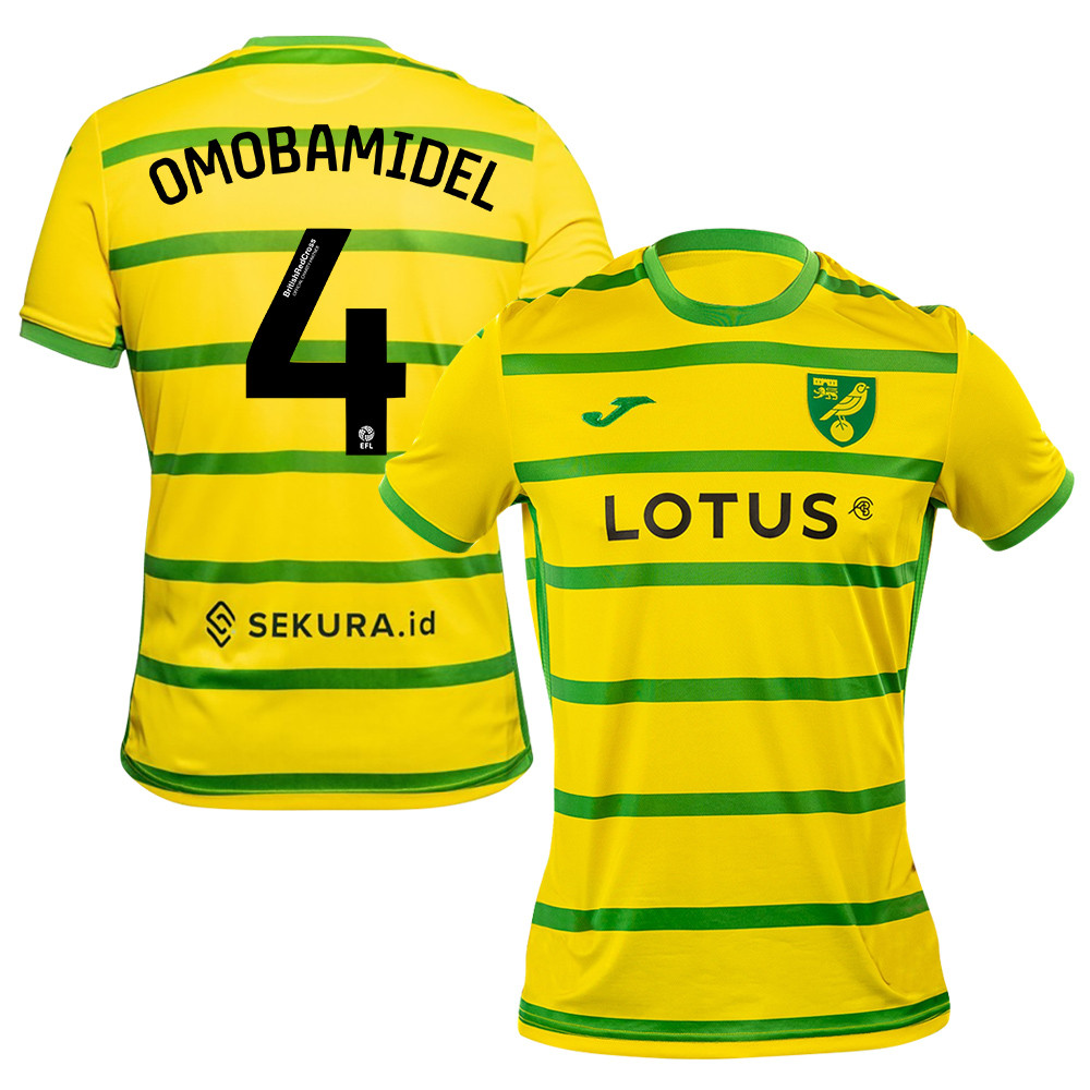 Andrew Omobamidele 4 Norwich City 2023/24 Home Men Jersey – Yellow