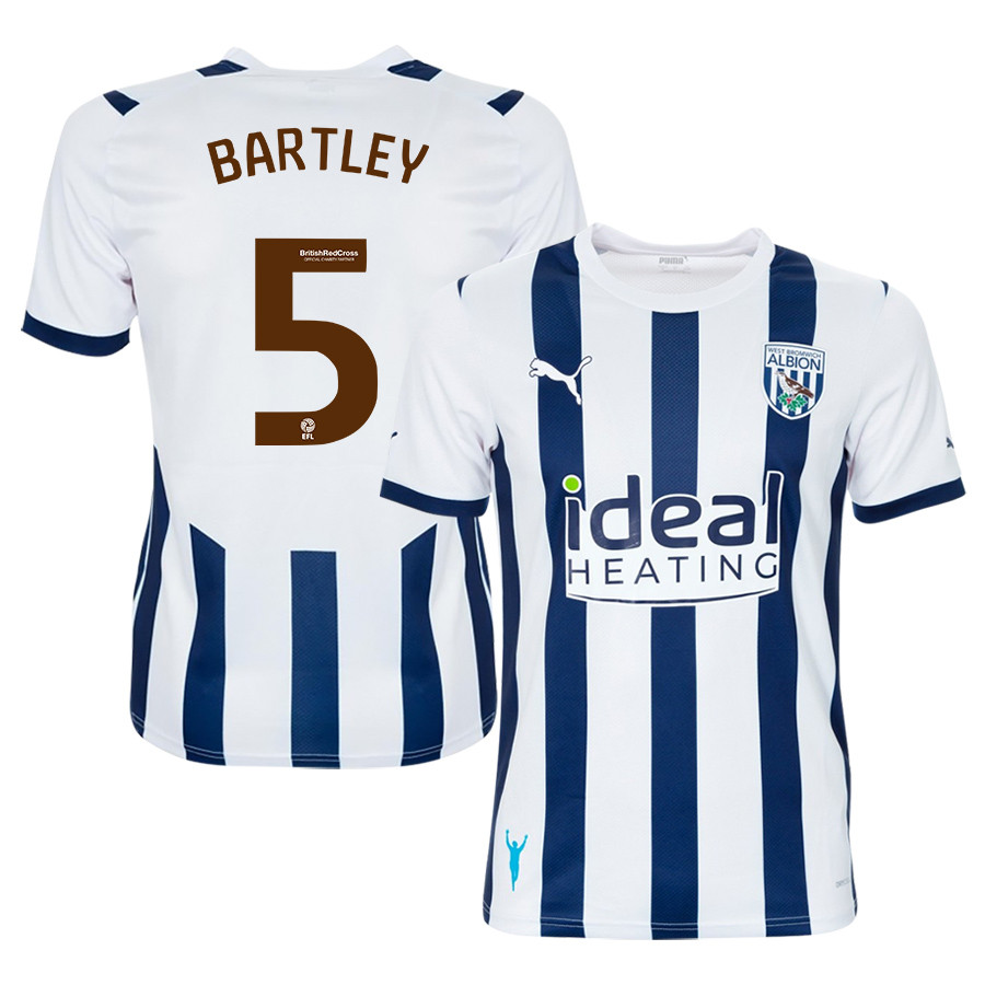 Kyle Bartley 5 West Bromwich Albion FC 2023/24 Home Men Jersey – White