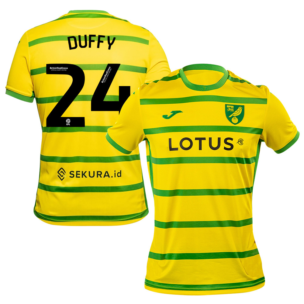 Shane Duffy 24 Norwich City 2023/24 Home Men Jersey – Yellow
