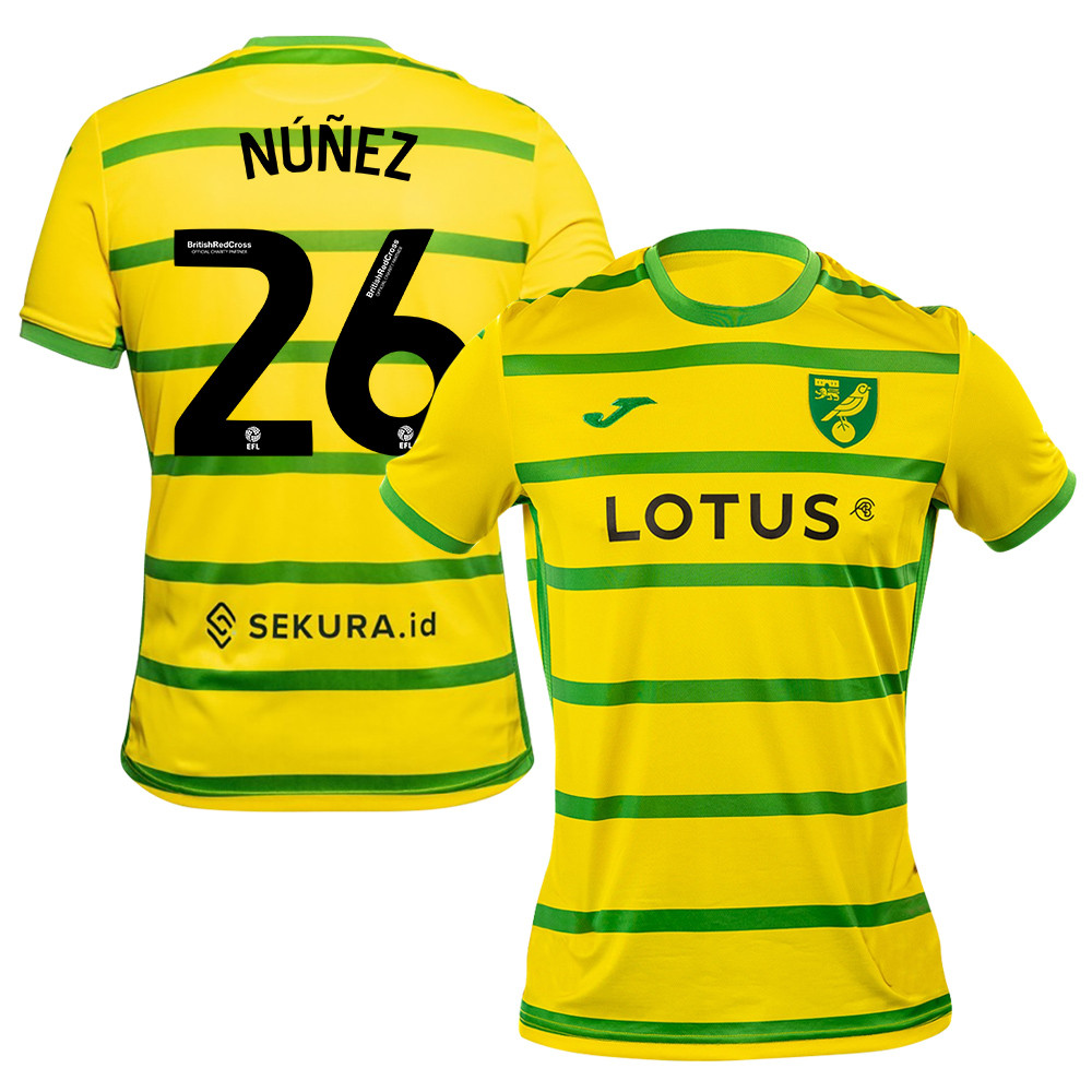 Marcelino Nez 26 Norwich City 2023/24 Home Men Jersey – Yellow